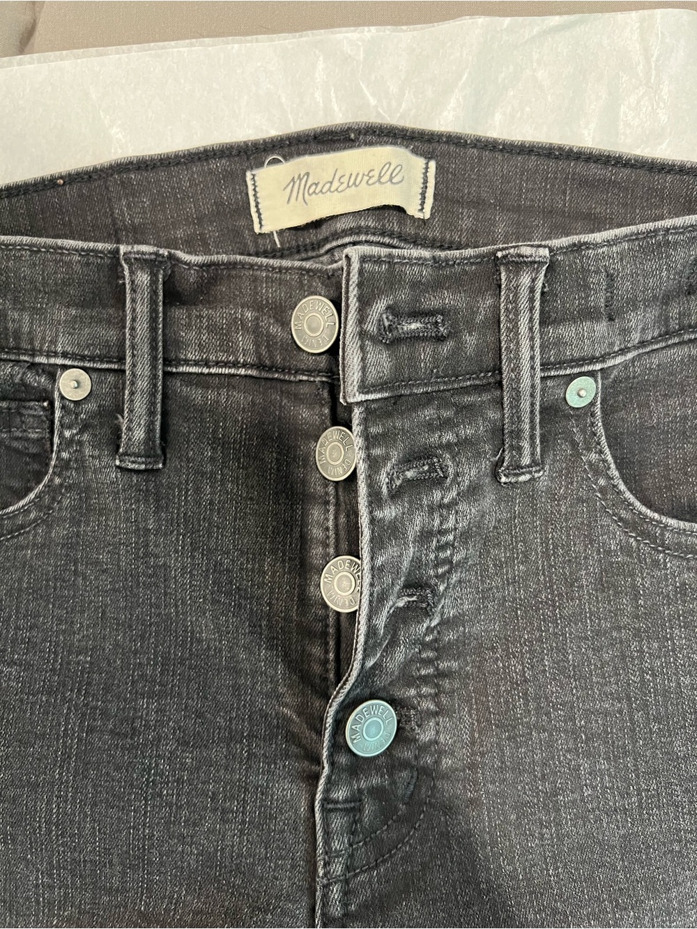 {Madewell}: Black High-Rise Button-Fly Jeans / size 27